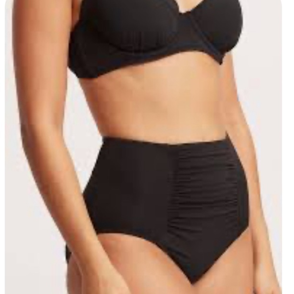 NWT Seafolly Australia Collective High Waist Pant Bikini Bottom 14
